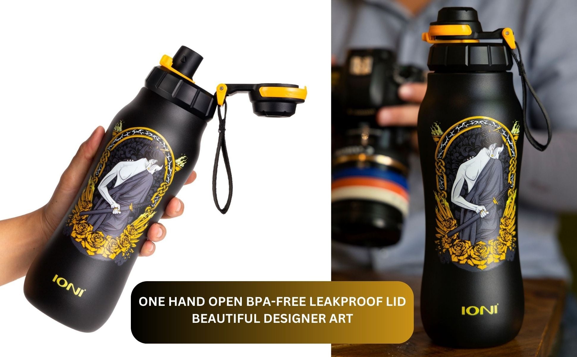 IONI Designer Water Bottles - Onna Musha